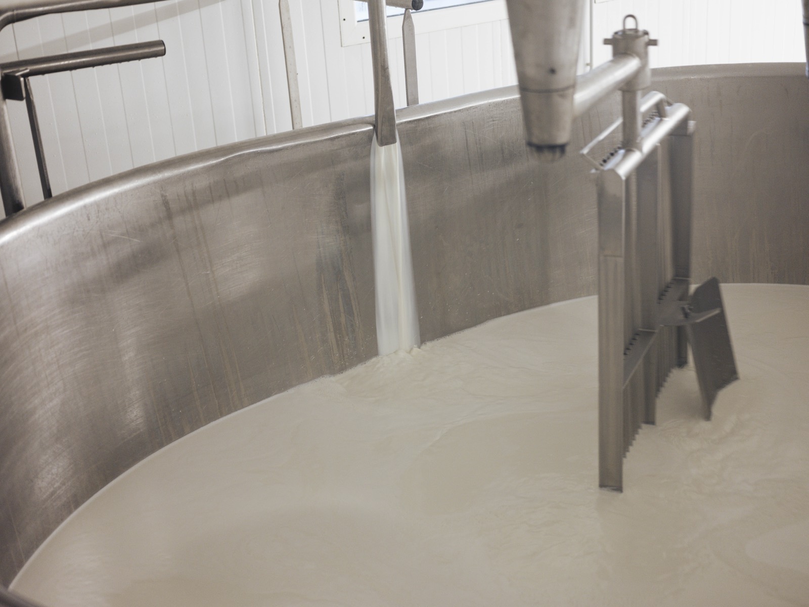 Brassage du lait dans les cuves